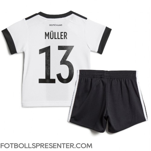 Tyskland Thomas Muller #13 Hemmatröja Barn VM 2022 Kortärmad (+ korta byxor)